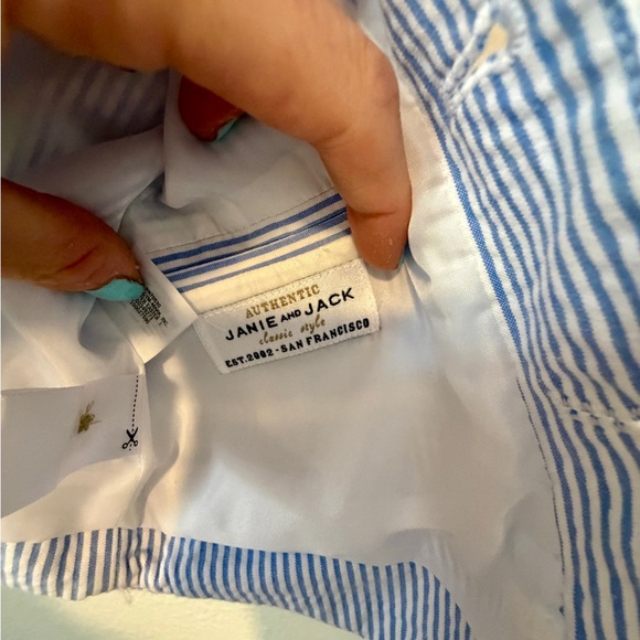 Janie and Jack Boy’s Seersucker Blue 2T 3 piece suit $241 Blazer, Pants, Vest - Picture 8 of 14